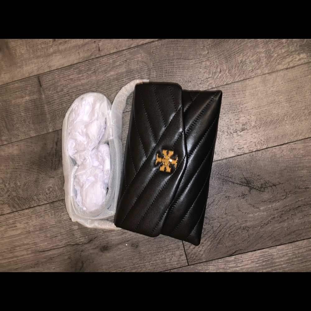 Tory Burch chevron chain wallet